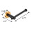 Ensemble de 3 accessoires de salle de bain en aluminium noir et or spatial 1