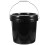 Svart plasthink med handtag och lock 2,2 gallon 3