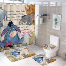 Set de baie Eeyore covoare antiderapante capac de toaletă capac duș