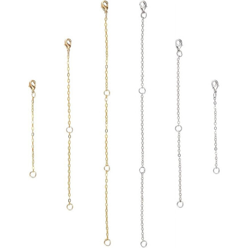 Necklace Extender Chain with Lobster Clasp 6 pcs