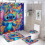 Σετ Κουρτινών Μπάνιου Stitch Family Μαύρες 72x72in4 τεμάχια 1