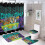 Ensemble rideau de douche Scooby-Doo avec tapis de bain antidérapant et 1