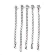 304 Stainless Steel Chain Extender with Lobster Clasp and