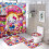Ensemble rideau de douche Hello Kitty avec tapis de bain antidérapant et 1
