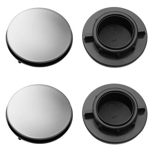Cache-trous de robinet d'évier en acier inoxydable 31-40 mm (2 pièces) 1