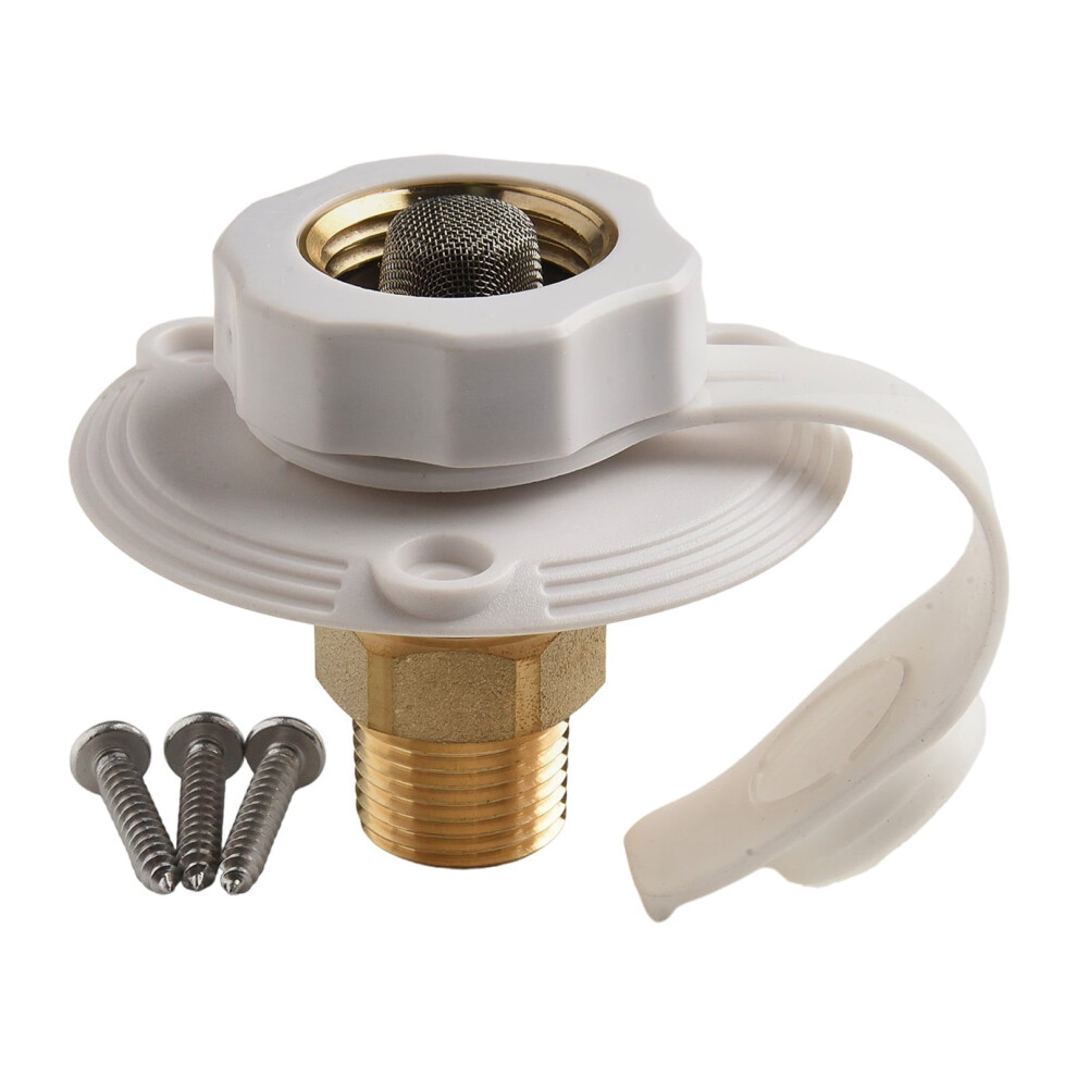 Rv City Water Inlet With Check Valve Flange Hose Connector 9107258920188