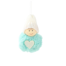 Snowman Pendant Christmas Tree Decoration 10x8cm Blue