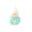 Snowman pendant blue 10x8 cm for Christmas tree 1