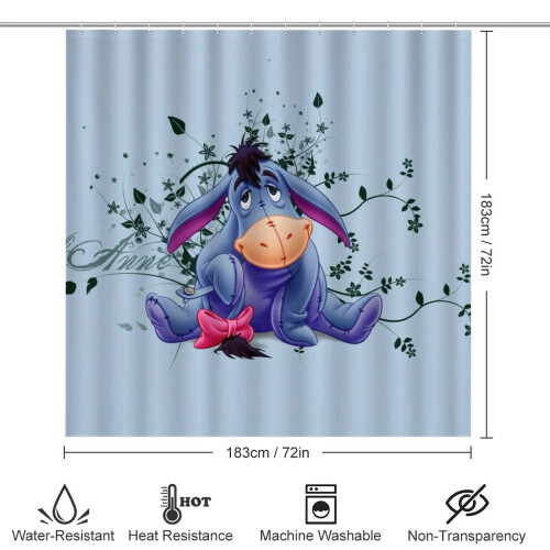 Σετ μπάνιου Eeyore αντιολισθητικά χαλιά, κάλυμμα τουαλέτας, κάλυμμα ντους 1