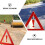 Advarselstrekanter til biler - trafiksikkerhedssæt - 4 stk. 4