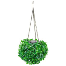 Boule de buis topiaire Ă LED solaire suspendue