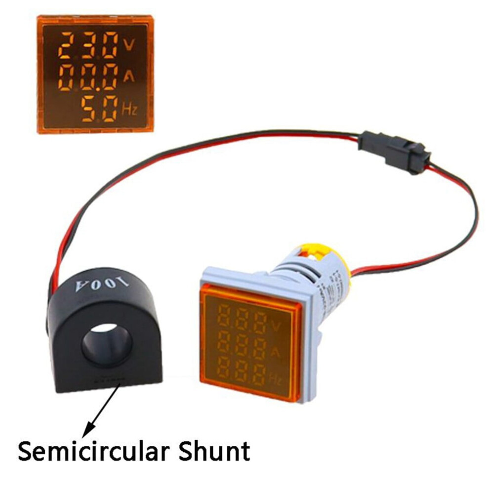 Digital Voltmeter Frequency Current Meter 50-500V Ac 3-In-1 9314556090462