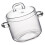 Clear Glass Saucepan High Borosilicate 350ml 1
