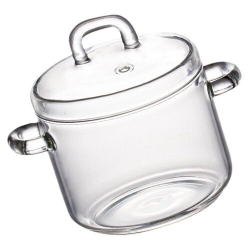 Clear Glass Saucepan High Borosilicate 350ml