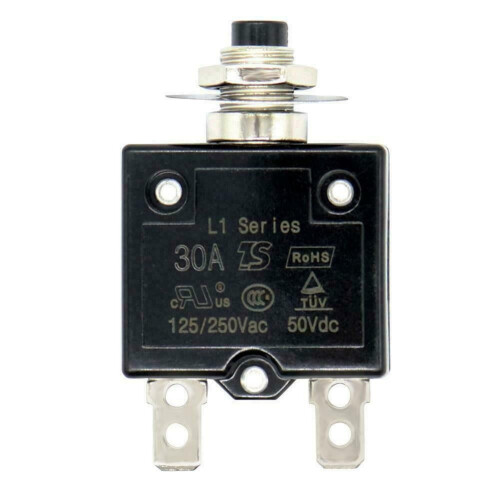 5 10 15 30A Push Button Circuit Breaker Overload Protector Manual Reset Thermal