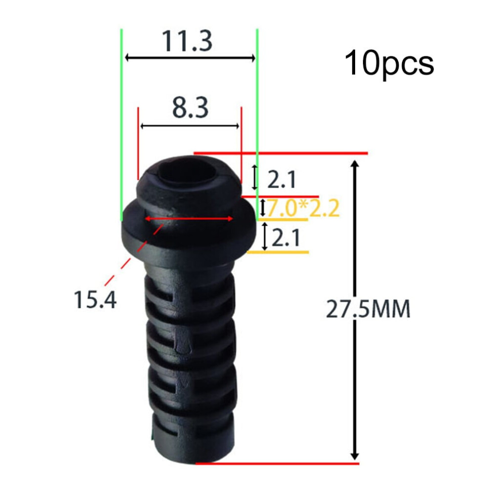 Cable Gland Connector Rubber Strain Relief Sleeve 10 Pcs 9314556070679
