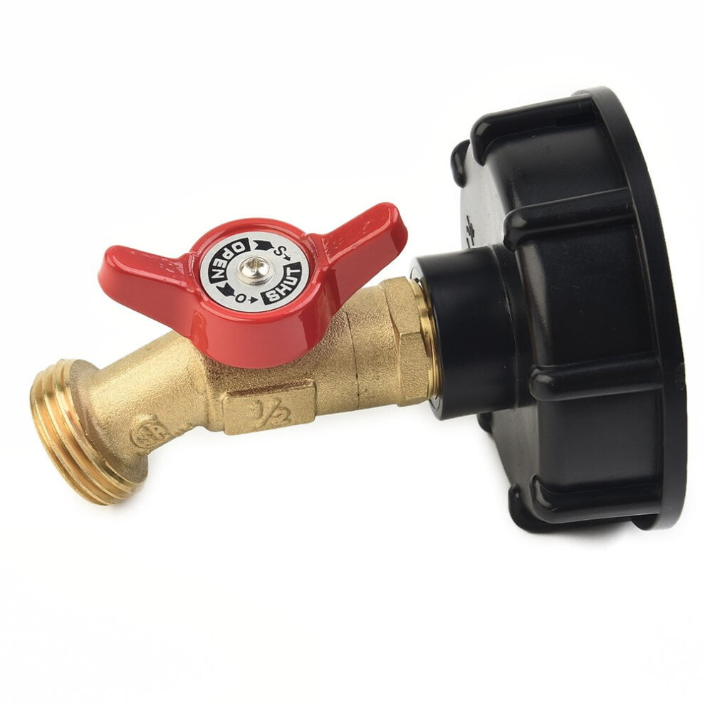 Ibc Water Tank Adapter With Brass Hose And Copper Faucet 9107258922069