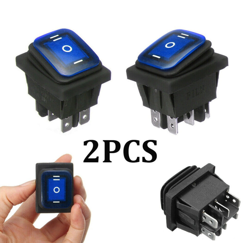 Car Boat Rocker Switch Dpdt 6-Pin 3-Position 16A 250V Ac 9314556091124
