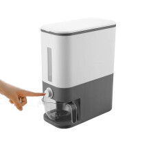 Kayannuo Cadeaux pour femmes - Rentrée scolaire - Liquidation - Boîte de rangement ménagère avec cylindre doseur et réservoir de riz automatique