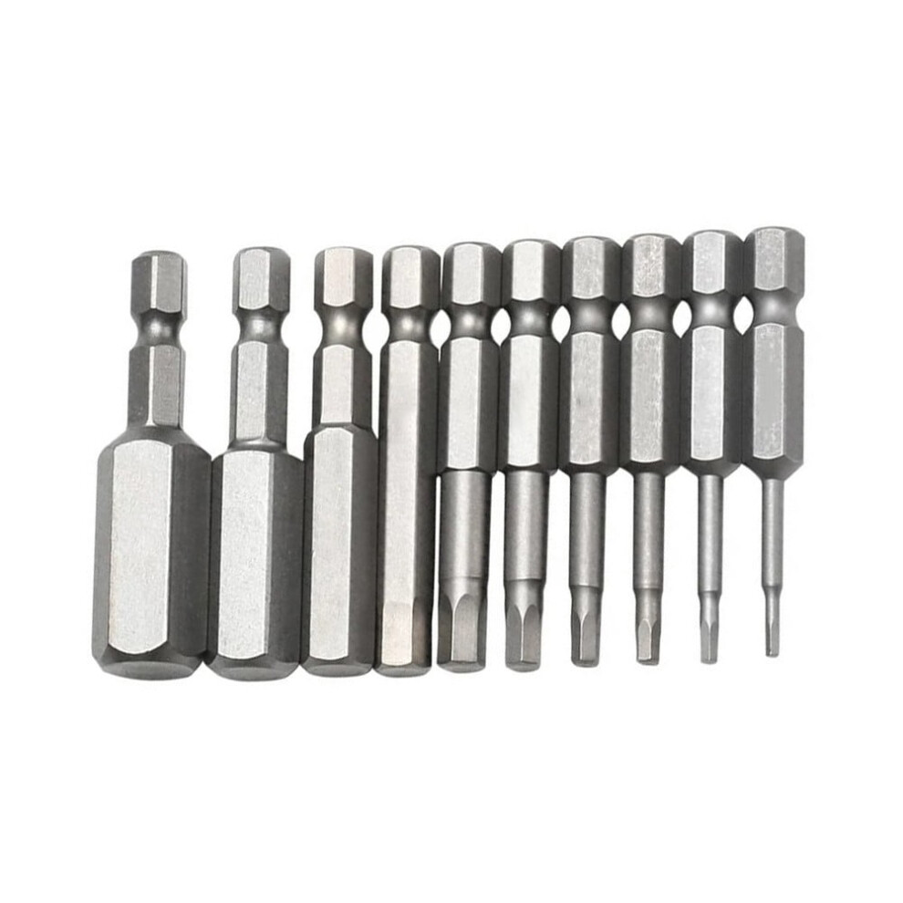 Magnetic Hex Shank Screwdriver Bits 10Pcs 50Mm H1.5-H12 9314556090509
