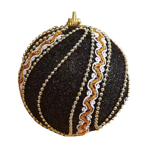 Christmas tree hanging ball ornaments black irregular 6 pcs 1