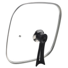 Glass Square Pan Lid with Knob Handle 1 Pack