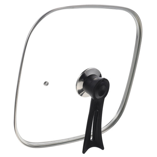 Glass Square Pan Lid with Knob Handle 1 Pack