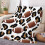 Football Pattern Flannel Throw Blanket Brown 100x130cm 6