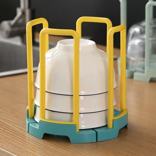 Στρογγυλή σχάρα στεγνώματος κουζίνας PP για μπολ, στρόγγυλη, για στραγγιστήρι 1