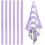Telo mare in microfibra a righe viola, 35x70 pollici 7