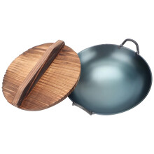 Non-Stick Chinese Wok with Wooden Lid