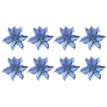 Blue glitter artificial flowers for wedding and Christmas