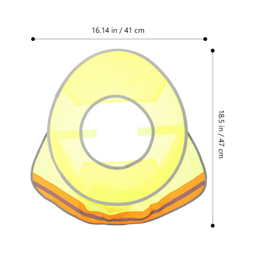 Sun Shield Cloth for Helmet Full Brim Reflective Yellow 1