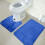 Set van 3 badmatten van koraalfluweel en memory foam van katoen. 1