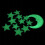 Pacote de adesivos que brilham no escuro com lua e estrelas 1