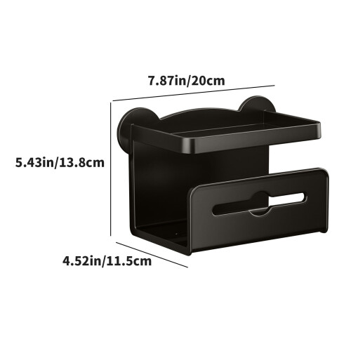 Väggmonterad toalettpapperslåda utan spikning, 1-pack 2