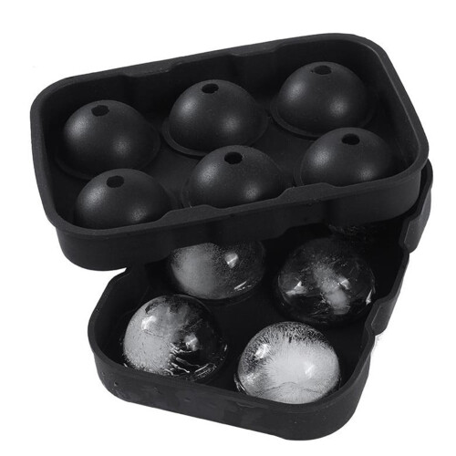 Eiskugelform aus Silikon, 4er-Pack, runde Whiskey-Eiswürfelform 2