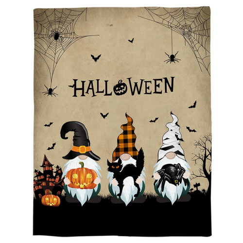 Halloween-spøkelsesteppe lett, lodden, 122 x 152 cm 1