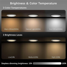 Ceiling Light, Rechargeable Motion Sensor Lights Indoor, Magnetic Ceiling Lamp with 3 Dimmable Color Remote Control