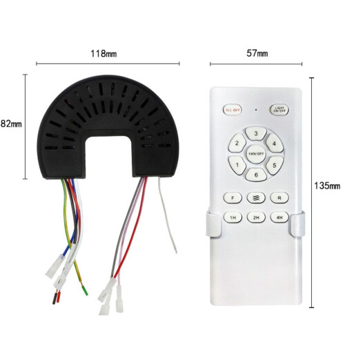 Kit d'éclairage pour ventilateur de plafond 24 V, télécommande 6 vitesses 1
