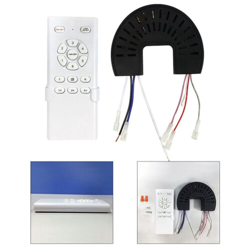 Kit d'éclairage pour ventilateur de plafond 24 V, télécommande 6 vitesses 2