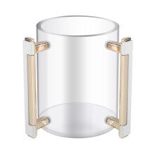 Hand Washing Cup Acrylic Round Washing Cup Hand Wash Cup with Two Metal Handles for Jewish Prayer Wash Cup Gold