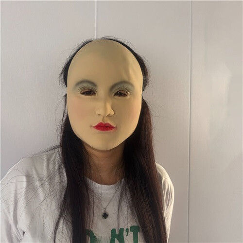 Vacker kvinna latex mask, live party mask