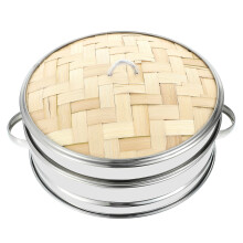 Bamboo and Stainless Steel Steamer Basket 1 pcs
