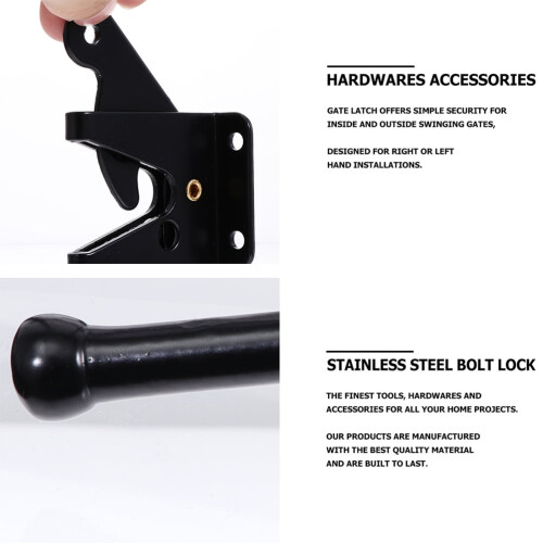 Wooden Fence Hinge Lock with Double Hidden Design 2