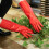 Waterproof Cleaning Gloves Red Thickened 40cm 5