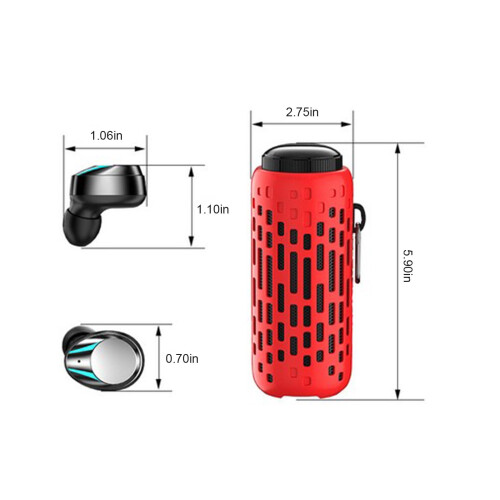 Wireless Bluetooth Earbuds with RGB Lighting and Bass Touch 2