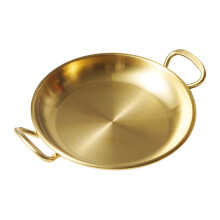 Stainless Steel Wok Tray Round with Handle 1 pc