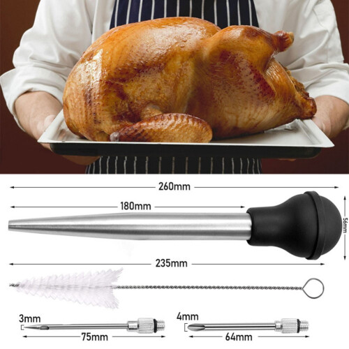Inyector de especias para barbacoa de acero inoxidable. 2