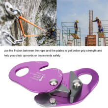 Climbing Descender, Self Braking Compact, Rope Descender for 9-13mm Rope Climbing Mountaineering Rescue Operations